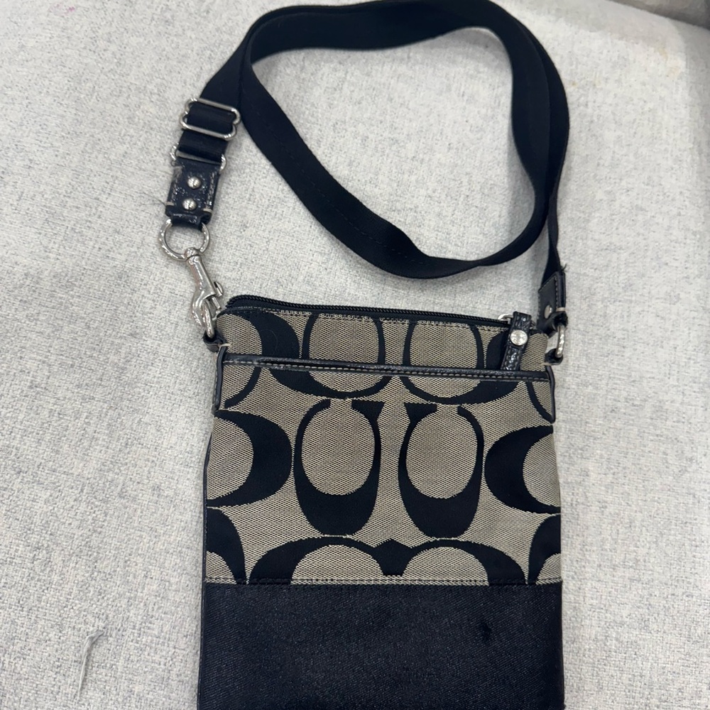 Coach Black and Grey Crossbody Bag